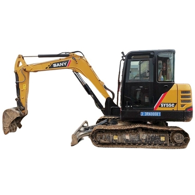kopen Gebruikte Sany SY55 mini graafmachine met crawler chain werkgewicht 5780 kg in Shanghai online vervaardiging