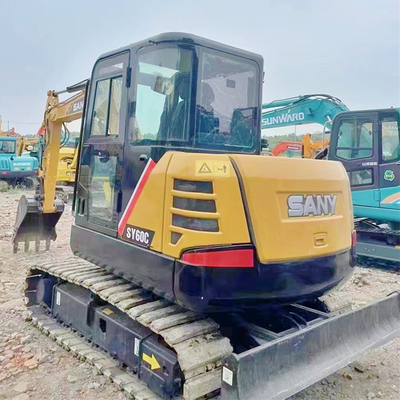 Buy 1200 Working Hours Sany SY60 Excavator Mini Used Digger in Shanghai with ISUZU Engine online manufacture