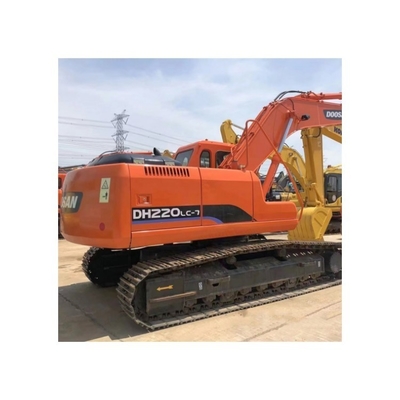 Doosan DH220-7 Backhoe Excavator Used by Skilled Drivers for Engineering Projects