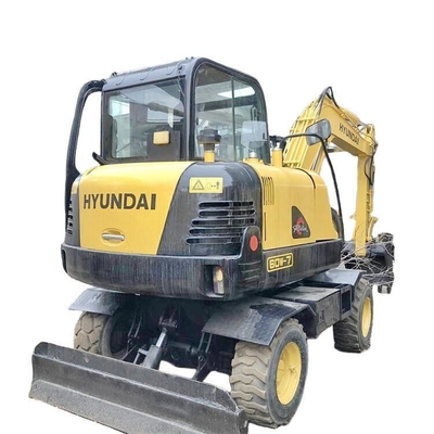 Used Hyundai 60 Wheel Excavator 6T Mini Excavator with Original Hydraulic Cylinder