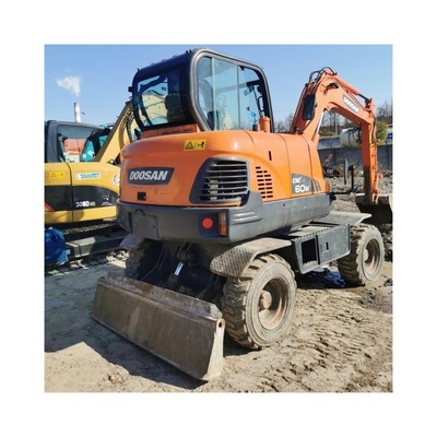 Multifunctional DOOSAN DX60W Wheeled Excavator 4TNV94L Engine 5.7 Ton Operating Weight