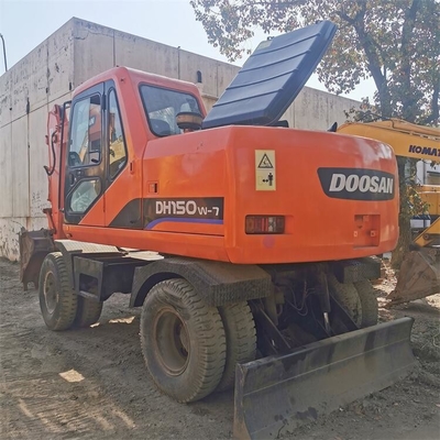 Made in Korea original used doosan DH150W-7 wheeled excavator 15 ton in Shanghai