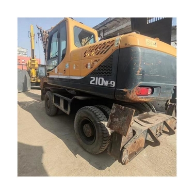 Highway Construction 21t Second Hand Hyundai 210W Wheel Excavator with Cummins Engine