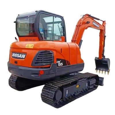 0.21 m3 Bucket Capacity Doosan DX55 Crawler Chain Excavator in Korea with Strong Power