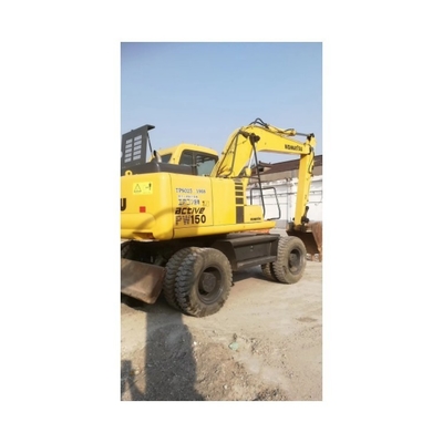 Secondhand Komatsu Excavators PC150W Heavy Excavator Wheel Excavator in Good Condition