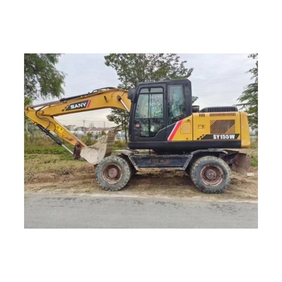 Used Sany SY155W-9 Excavator in with 0.58 Bucket Capacity and 13500 KG Machine Weight