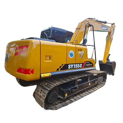 15ton SANY155C Excavator with ORIGINAL Hydraulic Pump and Cylinder Made in 2023 Model