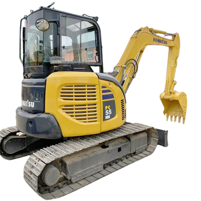 Komatsu Mini PC55 Excavator with 0.2m3 Bucket Capacity and Crawler Chain Moving Type