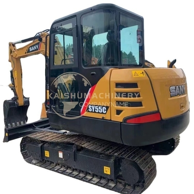 Sany SY 55 Excavator with 0.23 m3 Bucket Capacity 5000 KG Machine Weight in Shanghai