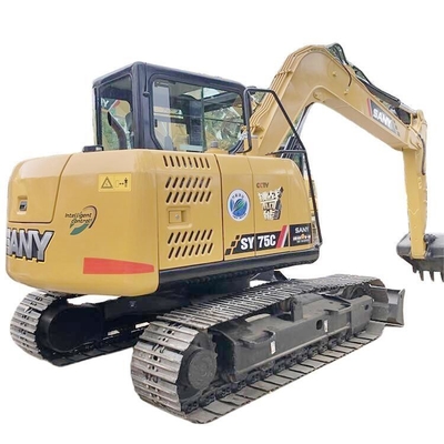 Sany SY 75 Mini Excavator with Crawler Chain and 7280 KG Operating Weight in Shanghai