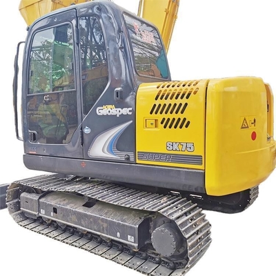 Japan Original Used Kobelco SK75 Excavator Good Condition and Crawler Chain Moving Type