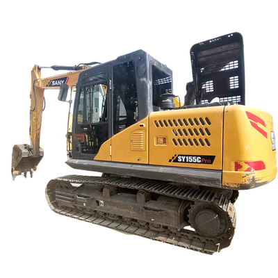 14100 KG Operating Weight Sany Excavator SY155 with A/C and Advanced ISUZU Engine