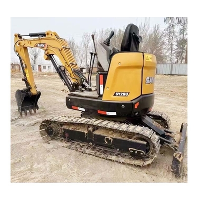 Mini Sany SY26U Excavator 26ton Operating Weight Crawler Chain Low Fuel Consumption
