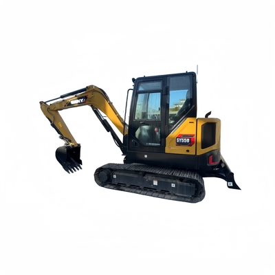 4JG1-NABGB-04-C2 Engine Type Used SANY SY55U 5 Ton Mini Excavator for Construction Work