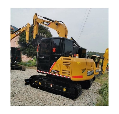 Original Hydraulic Cylinder 7 Ton Sany SY75 SY75C Used Excavator in Shanghai 2022 Model