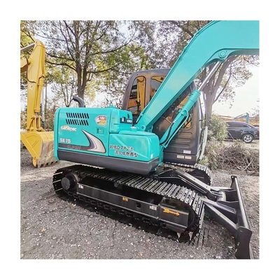 Good Condition 7ton Used Mini Kobelco SK75 Excavator with Original Hydraulic Pump