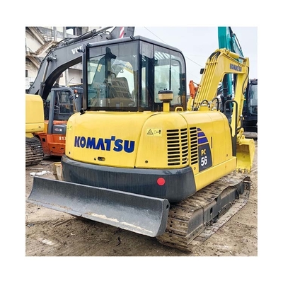 5 Ton Mini Komatsu Digger PC56 Excavator Original Hydraulic Cylinder and Cummins Engine