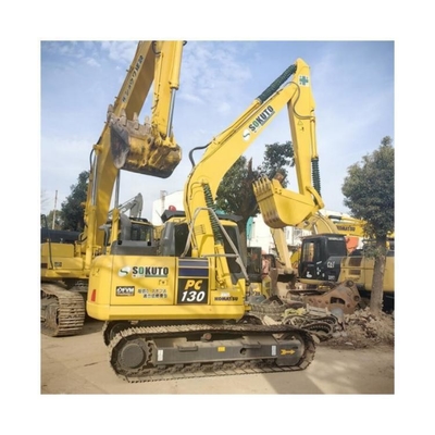 66KW Komatsu PC130 14 Ton Ore Trench Excavation Hydraulic Crawler Used Mini Excavator